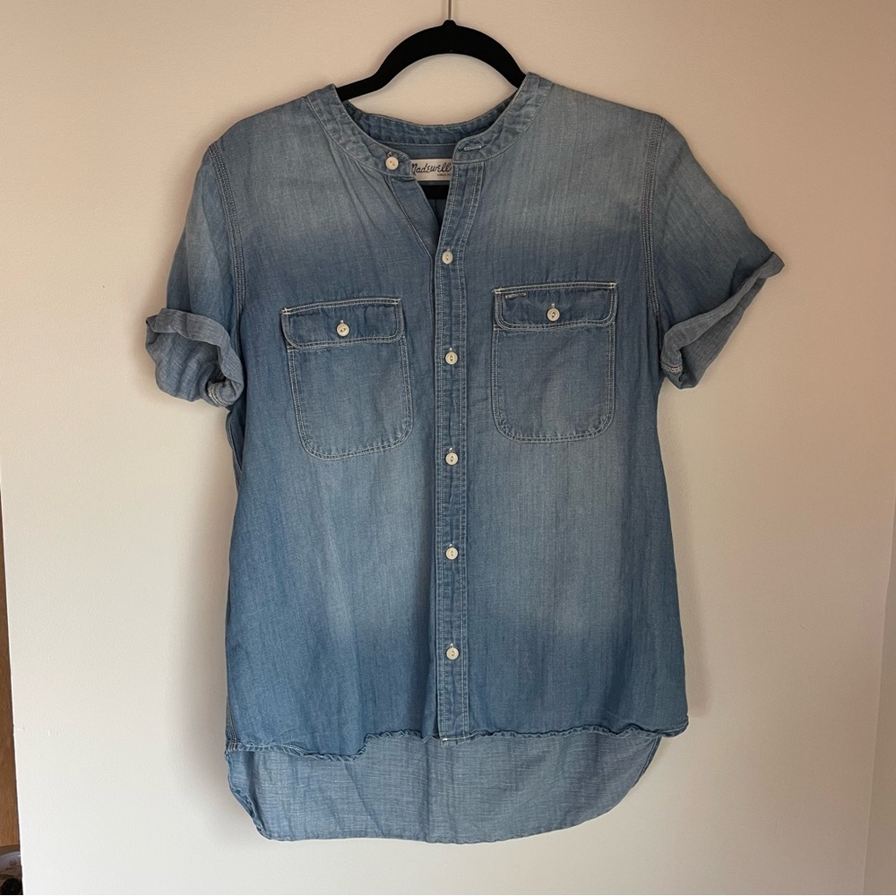 Blue Short Sleeve Madewell Button Down